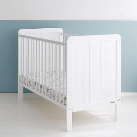 Łóżeczko niemowlęce i dziecięce Country Cot - łóżeczka dla niemowląt i dzieci z funkcją tapczanika 120x60 w stylu rustykalnym | Woodies® Safe Dreams - meble i materace dla dzieci