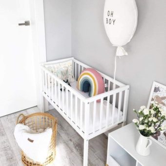 Opinie, atestowane bezpieczne certyfikowane mini łóżeczko dziecięce i niemowlęce Bedside Crib 90×40 Woodies Safe Dreams