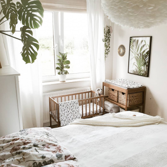 Drewniane mini łóżeczko dostawne Bedside Crib Vintage 90×40 Woodies Safe Dreams