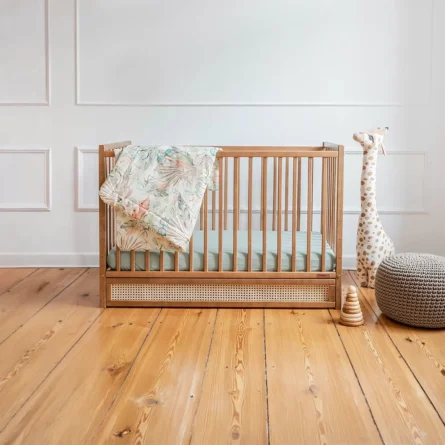 Łóżeczko niemowlęce Boho Cot vintage 120x60 Woodies Safe Dreams meble dla dzieci